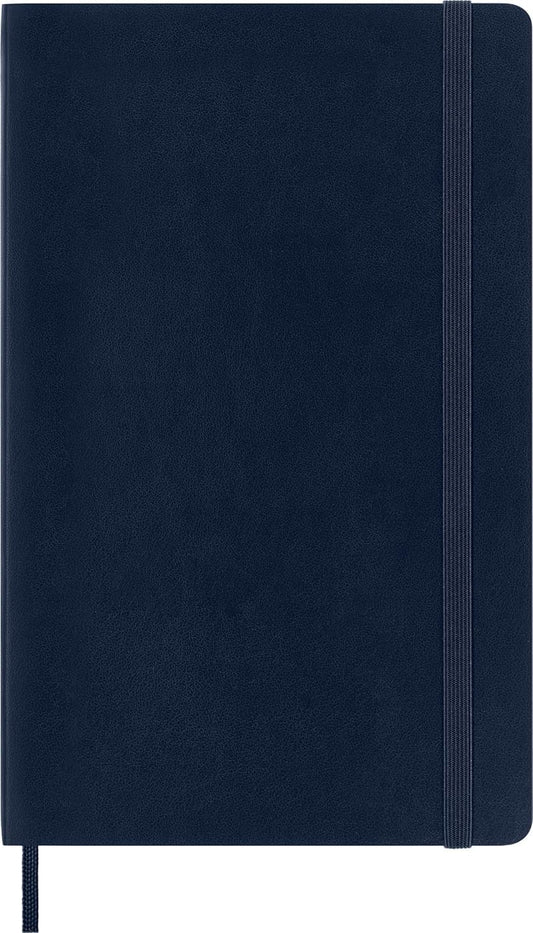 Moleskine Classic Notebook, Soft Cover, Large (5" x 8.25") Ruled/Lined, Sapphire Blue, 192 Pages
