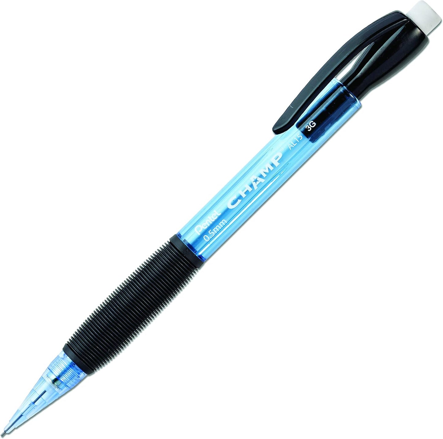 Champ Pentel Mechanical Pencil, 0.7 mm, Blue Barrel, Box of 12 (AL17C)