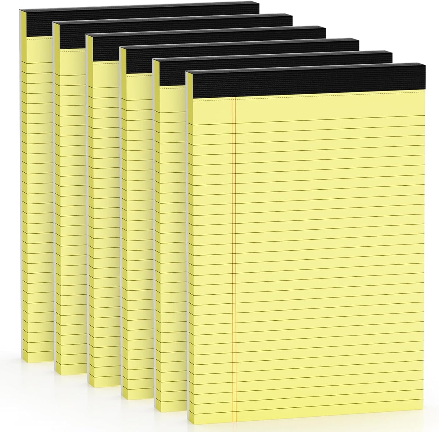 Legal Pads 8.5 x 11 College Ruled Note Pads 8.5 x 11.75 Yellow Notepad 80gsm Lined Paper Pads, 30 Sheets per Pad, 2 Pack Perforated Writing Pads Perfect for Office, Home, School