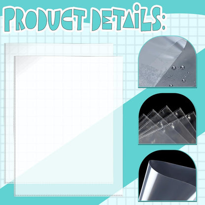 VOKOY 100 Pack No Holes Sheet Protectors,8.5" x 11", Letter Size Heavy Duty Clear View Page Protectors Without Holes,Top Loading Clear Paper Sleeves Document Artwork Protectors