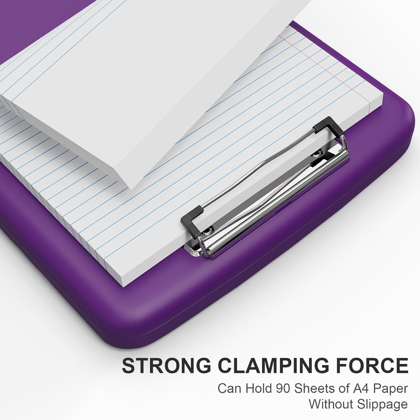 Plastic Clipboard with Storage, 8.5 x 11 Storage Organization Box Side-Opening, Heavy Duty Clip Board with Pen Holder and Paper Folder for Nurses, Teachers, Office & School Supply, Orange