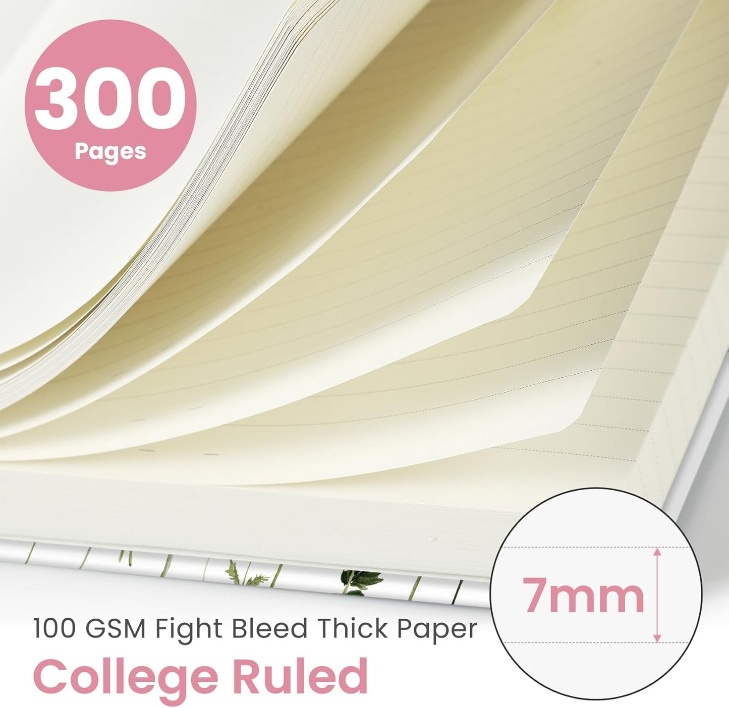 Lined Spiral Notebook Journal for Work, 300 Pages Thick B5 (7.1"x10") College Ruled Journal for Women & Writing, Hardcover Notebook for Note Taking, Perfect for Office Home School Supplies, Purple