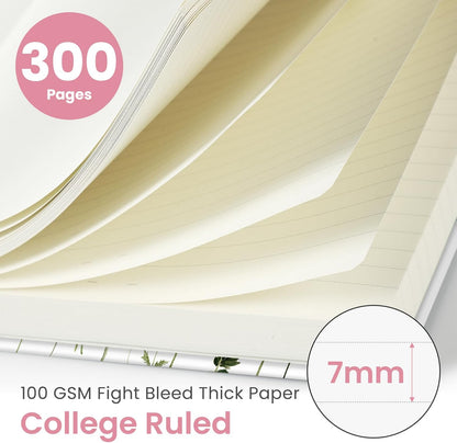 Lined Spiral Notebook Journal for Work, 300 Pages Thick B5 (7.1"x10") College Ruled Journal for Women & Writing, Hardcover Notebook for Note Taking, Perfect for Office Home School Supplies, Purple