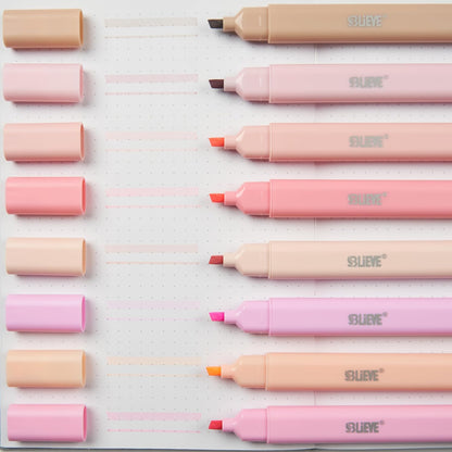 BLIEVE Aesthetic Cute Highlighters No Bleed Through, Dual Tip 8 Pack, Pastel Colors For Bible & Journaling