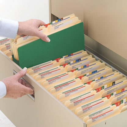 Smead File Pocket, Straight-Cut Tab, 1-3/4" Expansion, Letter Size, Redrope, 25 per Box (73214)