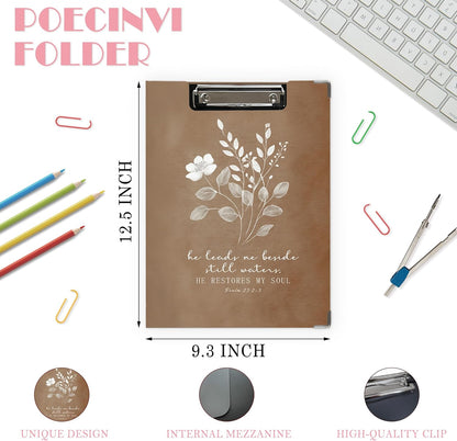 Trendy Black Leopard Print Clipboard Folio with Storage for Office Classroom, Preppy Dark Cheetah Print Padfolio with Metal Clip for Nurses Teachers Students Women Men, 12.4x9.25 in