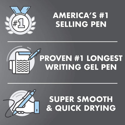 PILOT G2 Premium Gel Roller Pens, 0.7mm Fine Point Smooth Writing Pens, 5 Black & 5 Blue, 10 Pack