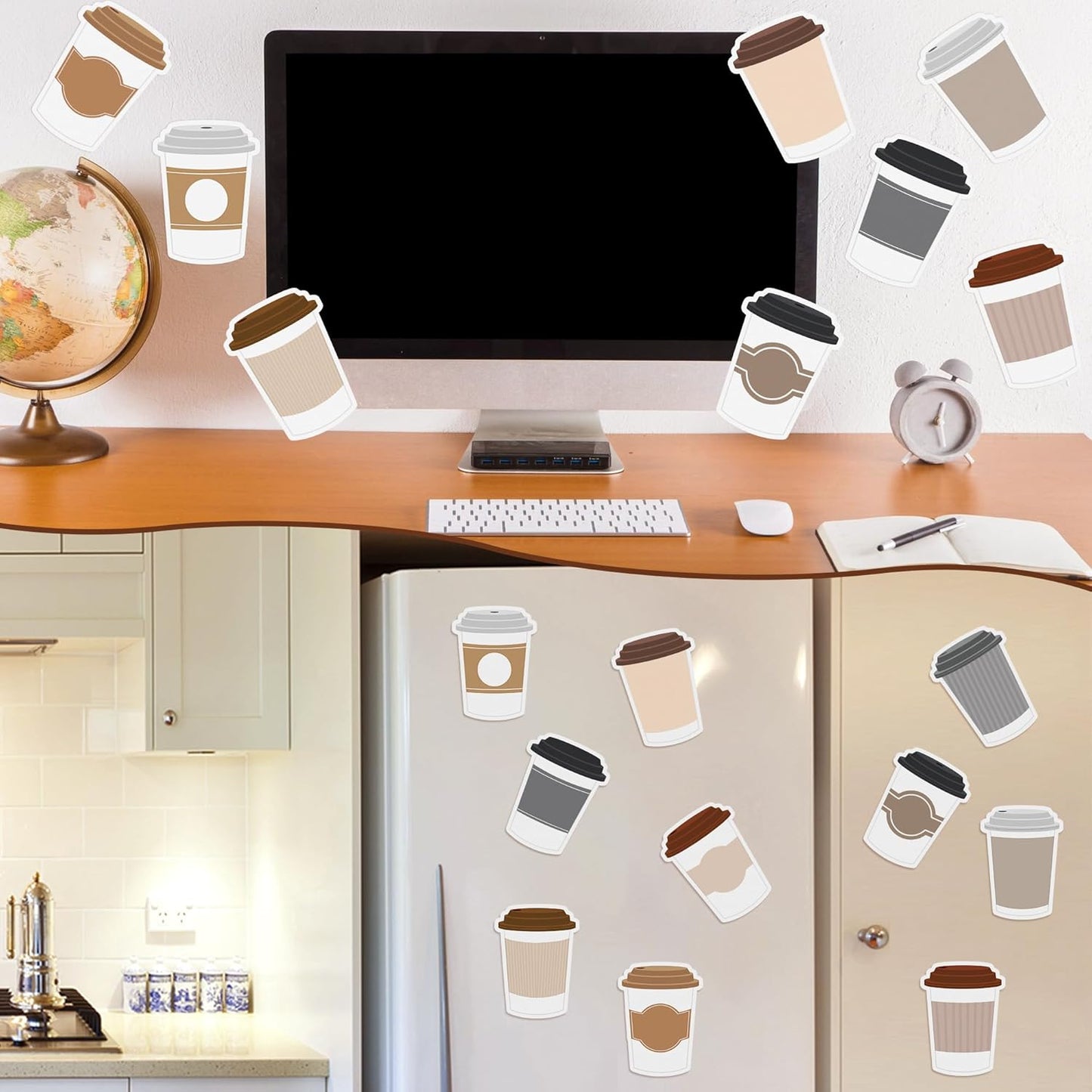 Xqumoi 30 Pack Teacher Sticky Notes - Funny Coffee Cup Self Sticky Notepads Writing Memo Pads for Teacher Appreciation Back to School Office Supplies Coffee Lover Gift Party Favors Goodies Bag Fillers