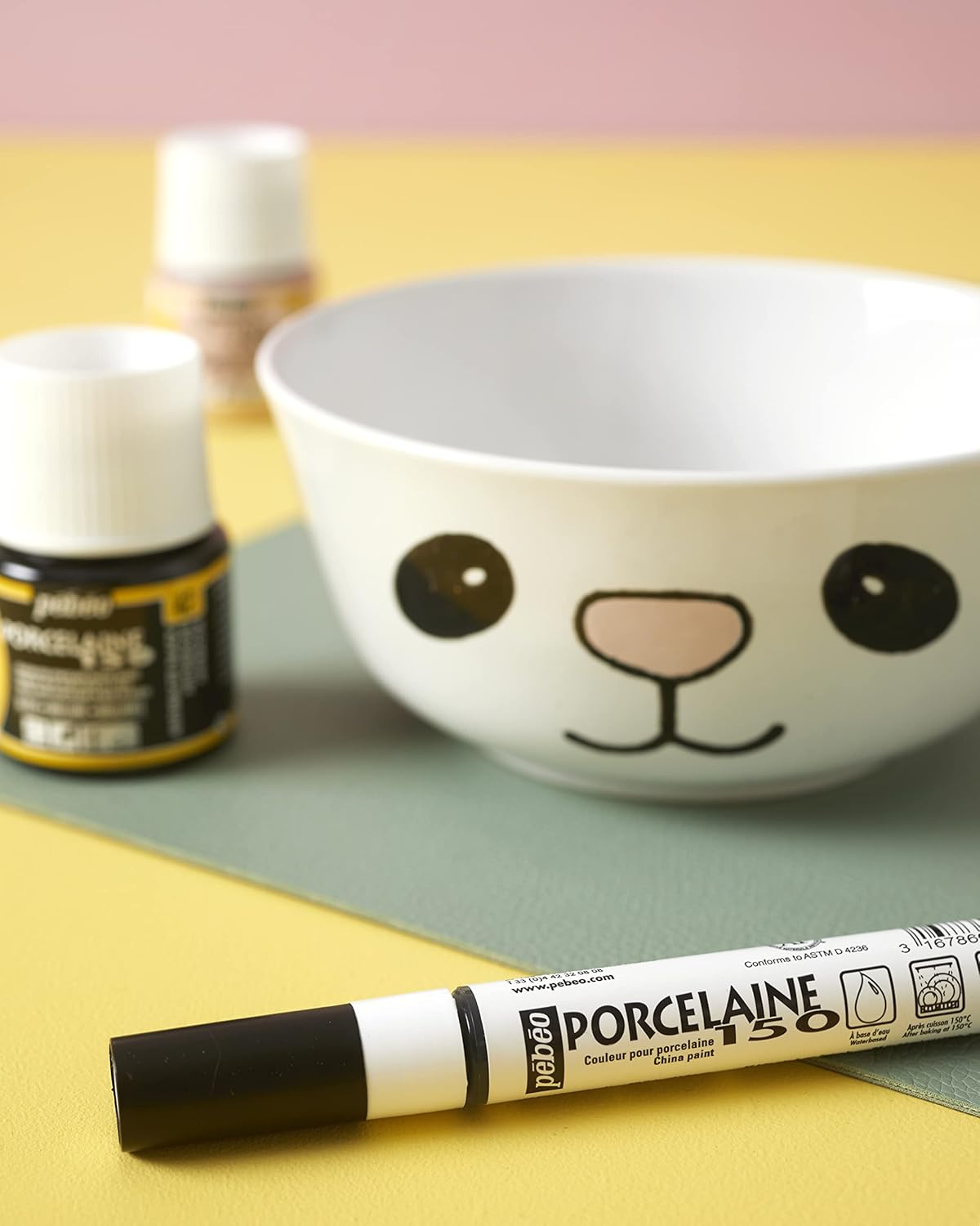 Pebeo Porcelaine 150, China Paint Fine Tip Marker - Anthracite Black (021009)