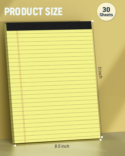 12 Pack Legal Pads 5x8 Inch Colorful Note Pads for Writing NotePads，Narrow Ruled Small Notepad 5x8 inch Legal Pad,30 Sheets Per Notebook Writing Pad for Study, Office, to-Do Lists(Multicolor)