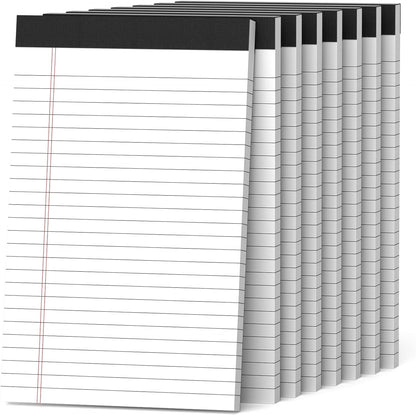 Nichela 5" x 8" Note Pads 12 Pack of Legal Pads 30 Sheets Notepad College Ruled Small Writing Pads Perforated Pages Paper Pads 80GSM Heavyweight Paper Note Pads for Home, Office, or School