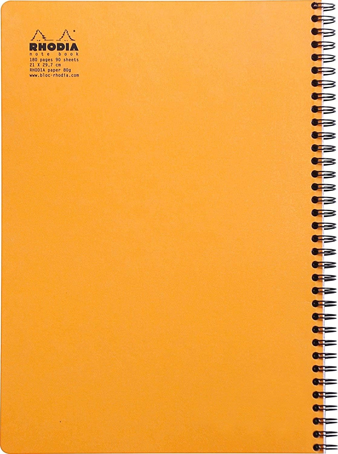 Rhodia Wirebound Notebooks - Lined w/ margin 80 sheets 8 1/4 x 11 3/4 in. - Black cover