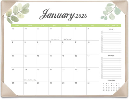 Desk Calendar 2026-2027 with Desk Mat – 22" x 17" Large Desk Pad Calendar Runs from January 2026 to June 2027, Office Supplies Desktop Monthly Calendar for Home & Office