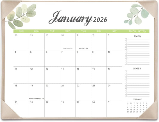 Desk Calendar 2026-2027 with Desk Mat – 22" x 17" Large Desk Pad Calendar Runs from January 2026 to June 2027, Office Supplies Desktop Monthly Calendar for Home & Office