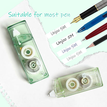 Unjoo White Correction Tape, Easy To Use Cute Applicator for Instant Corrections, For school, Office Workers (Gradient Purple, 5M/196" x 0.2",12pack)