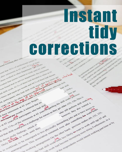 Lzerking Correction Tape, White, 6-Count, Make Instant Corrections With No Drying Time