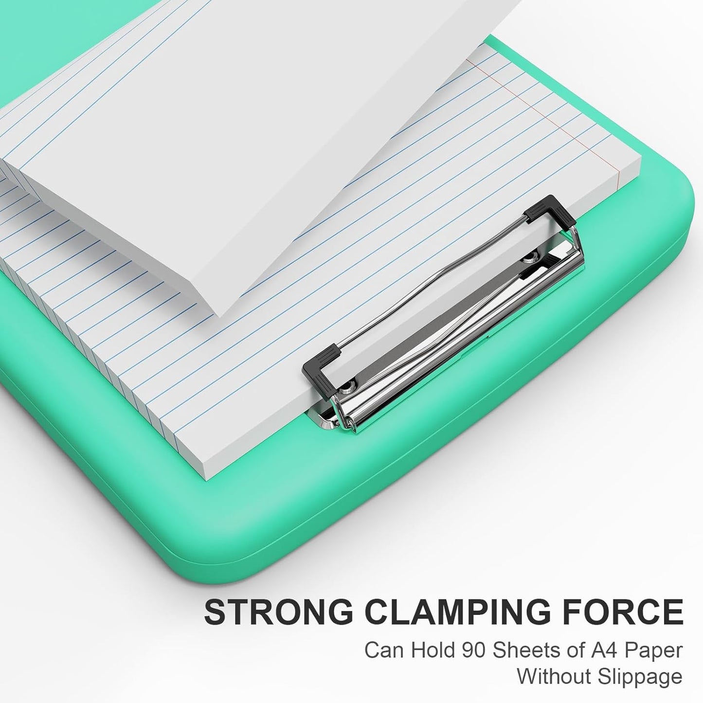 Plastic Clipboard with Storage, 8.5 x 11 Storage Organization Box Side-Opening, Heavy Duty Clip Board with Pen Holder and Paper Folder for Nurses, Teachers, Office & School Supply, Orange