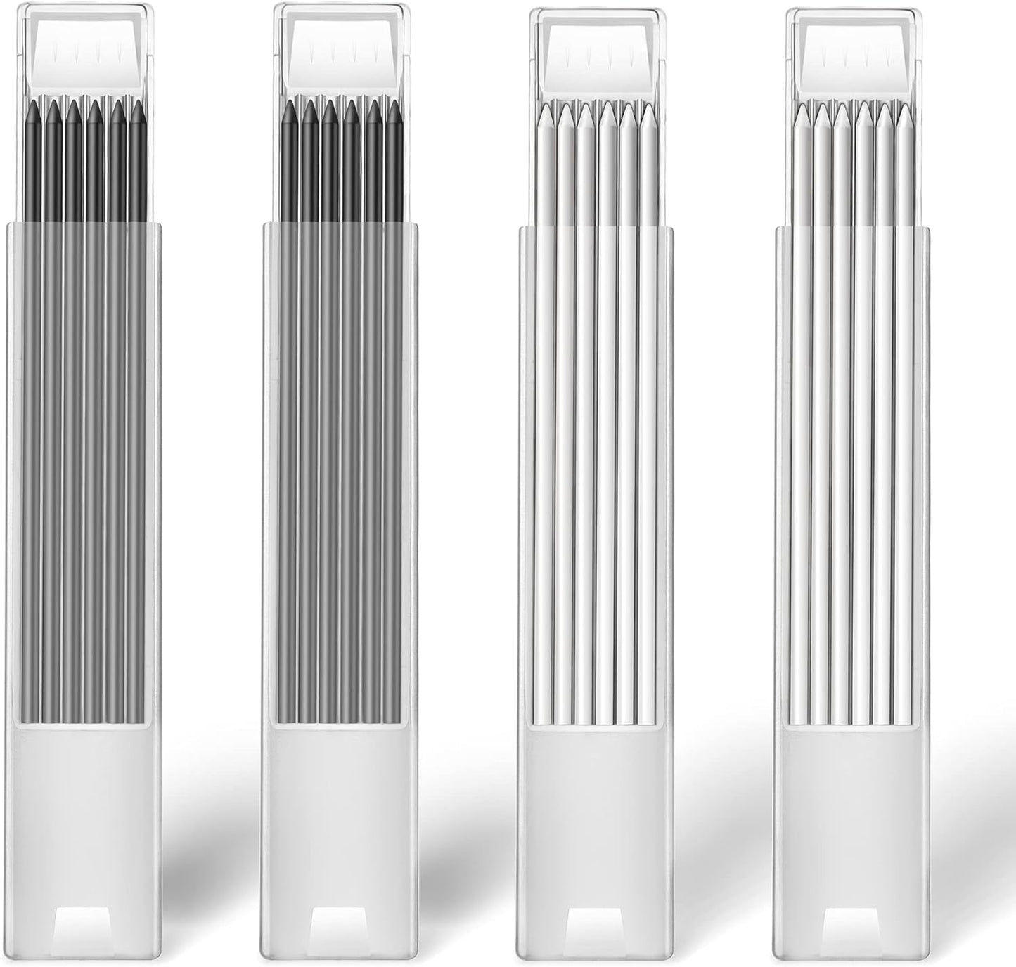 Hiboom 24 Pieces 2.8mm HB Refill for Carpenter Pencil, Study Long Lasting Pencil for Mechanical Pencil Woodworking Construction (Black)