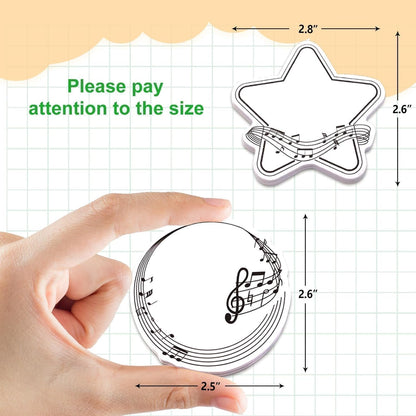 Fancy Land 24 Pads Cute Sticky Notes Self Sticky Notepads for Teachers Classrooms 720 Sheets Memo Pads Teacher Appreciation Nurse End of Year Graduation Gift Home Office Supplies Musical Notes