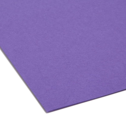Smead Interior File Folder, 1/3-Cut Tab, Letter Size, Aqua, 100 per Box, Expandable File Folders for Filing Cabinet