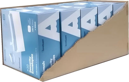 Aimoh 500#10 Security Self Seal Envelopes, Windowless, Premium Security Tint Pattern, Ultra Strong Quick Seal Closure, EnveGuard, Size 4-1/8 x 9-1/2", White, 24LB, 500 Count(34010)