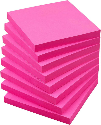 Sticky Notes 3x3 Self-Stick Notes Bright Colors Sticky Notes 8 Pads 80 Sheet/Pad (Blue)