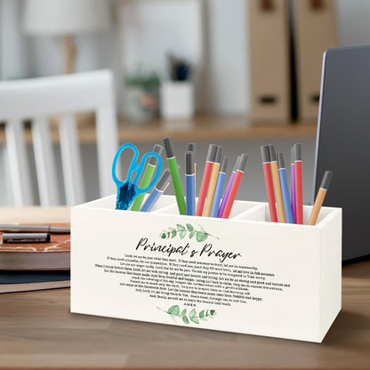 Teacher Appreciation Gifts, Boho Rainbow Teacher Wooden Pen Pencil Holder for Office Desk, Back to School Supplies Gifts for Teachers, It's a Good Day to Teach Tiny Humans