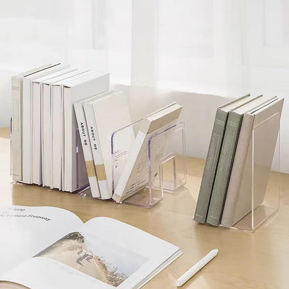 4 Pack Clear Acrylic File Organizer, Purse Organizer, File Sorter Desktop File Folder Organizer for Book, Envelopes, Mail, Document, Notebook, Office Supplies, Handbag