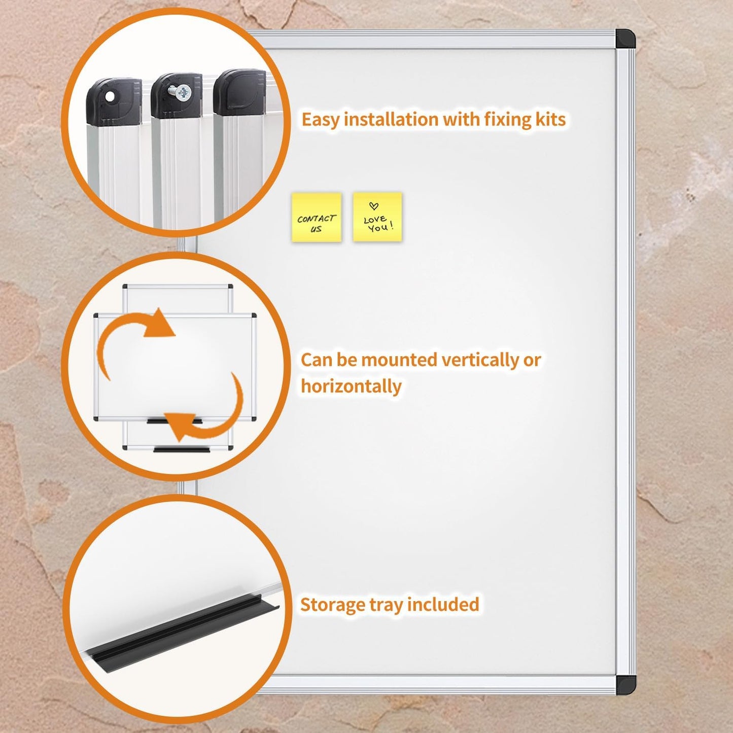 VIZ-PRO Magnetic Whiteboard/Dry Erase Board, 18 X 12 Inches, Includes 1 Eraser & 2 Markers & 4 Magnets