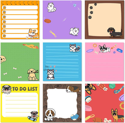 9 Pads Wildflower Sticky Notes 3x3 Inch Cute Self Stick Notepads Notes Adhesive Memo Pad Office Decor Gifts for Students School Teacher Meeting Office Supplies