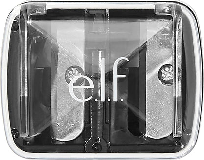 e.l.f., Dual-Pencil Sharpener, Convenient, Essential Tool, Sharpens, Easy To Clean, Travel-Friendly, Compact, Includes Bonus Small Sharpener