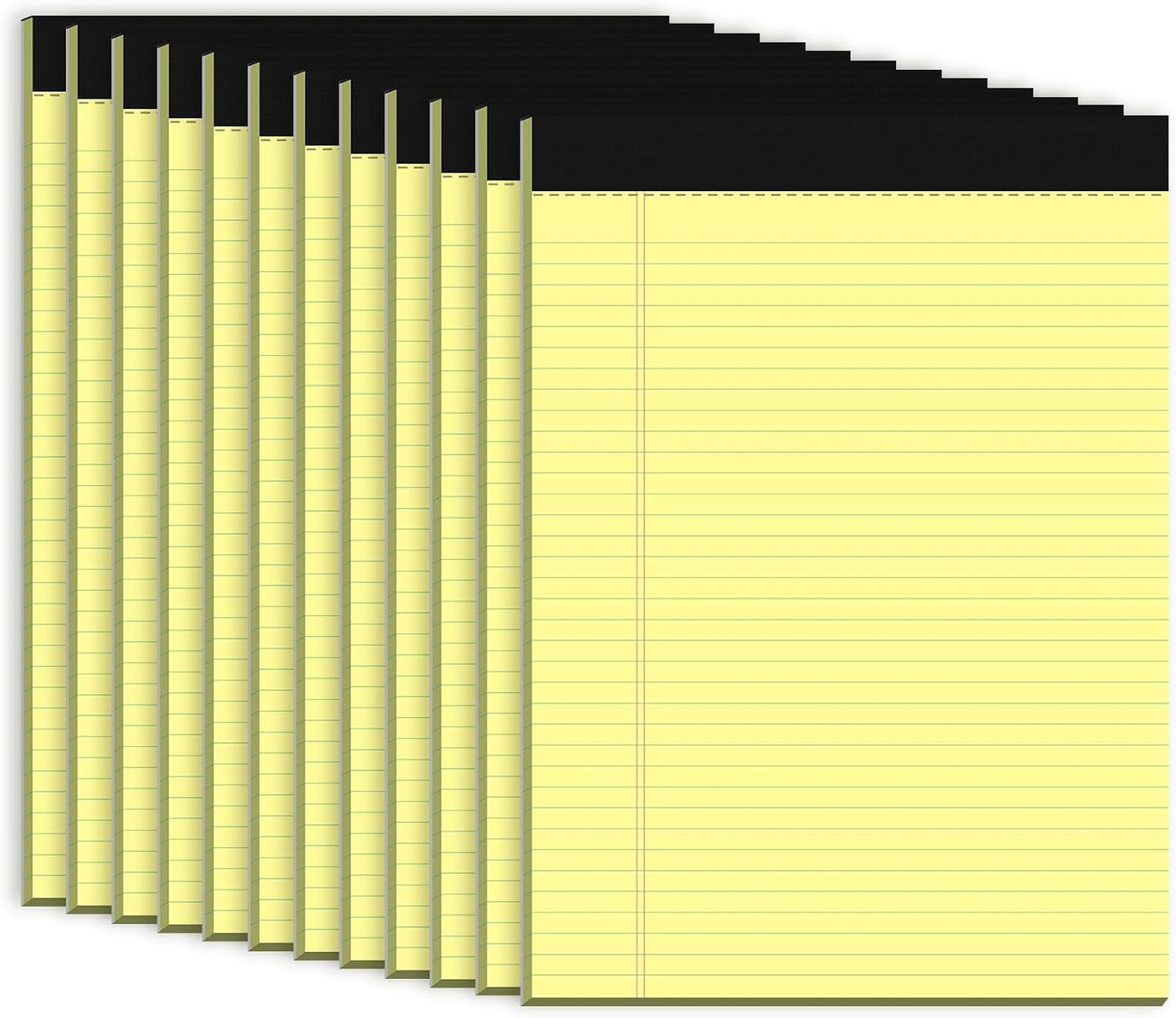 6 Pack Legal Pads 8.5 x 11 College Ruled Notepads, White Note Pads 8.5'' x 11'' Writing Pads Narrow Ruled Lined Paper Pads, 30 Sheets Per Note Pad, Legal Notepads for Work Study Daily Note Taking List