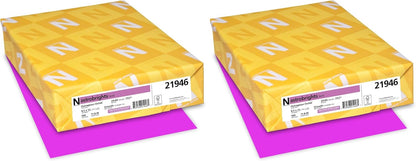 Neenah Paper Astrobrights Color Paper, 8.5” x 11”, 24 lb/89 gsm, Outrageous Orchid, 500 Sheets (21946)