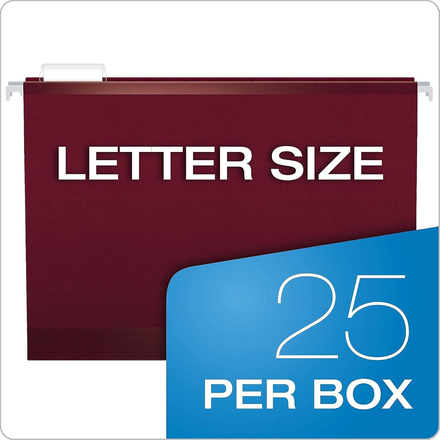 Pendaflex Reinforced Hanging File Folders, Letter Size, Bright Green, 1/5 Cut, 25/BX (4152 1/5 BGR)