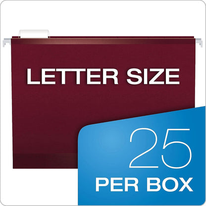 Pendaflex Reinforced Hanging File Folders, Letter Size, Bright Green, 1/5 Cut, 25/BX (4152 1/5 BGR)
