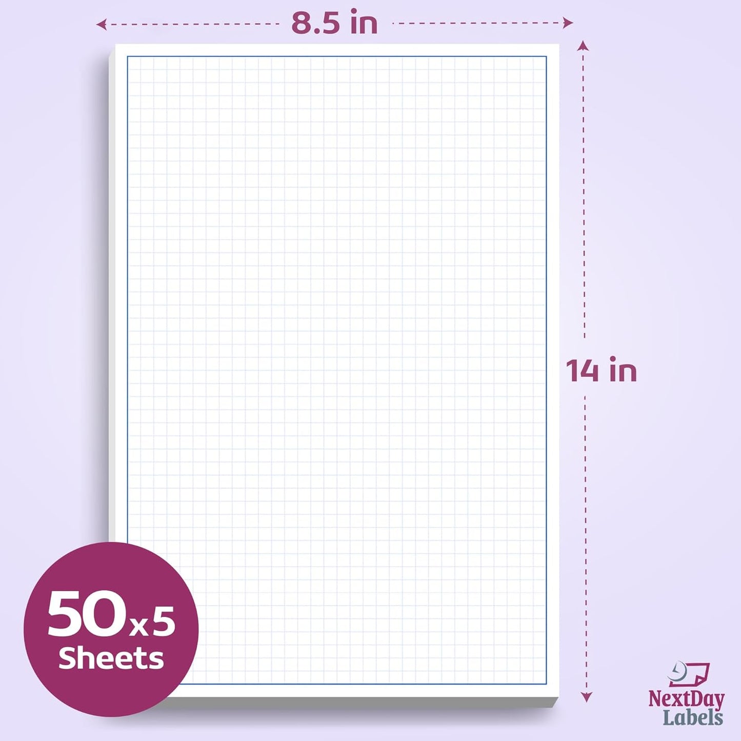Graph Paper Pad for Blueprint Drawings, Drafting, Engineering Drawing, and Planning - Graph Paper 11x17 Blueprint Quadrille Grid Paper Pads with Blue Lines, High Brightness 50 Sheets (1-Pack)