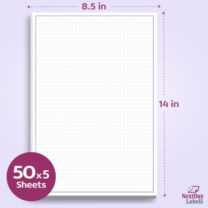 Graph Paper Pad for Blueprint Drawings, Drafting, Engineering Drawing, and Planning - Graph Paper 11x17 Blueprint Quadrille Grid Paper Pads with Blue Lines, High Brightness 50 Sheets (1-Pack)