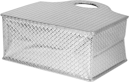 HofferRuffer Magazine Basket Holder, Foldable Magazine Rack, Document File Holder Organizer, File Folder, Newspaper Storage Bin Organizer for Home or Office (Brown)