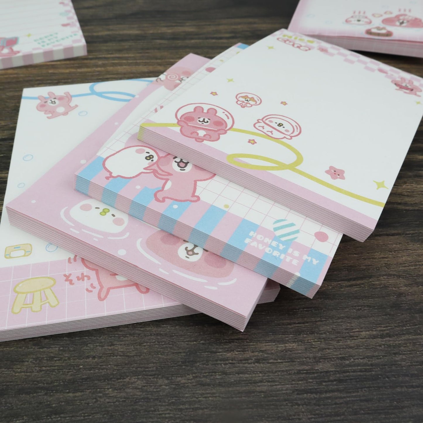 6 Pack Cute Animal Notepads,50 Sheets Per Pad, 3.2 x 4.7 inches Memo Pads for Office Home Gifts School Supply to Do List (cartoon rabbit(6pcs))