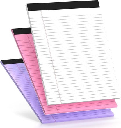 4 Pack Blue Legal Pads 8.5 x 11 Blue Note Pads 8.5 x 11 Notepad 8.5 x 11 Micro Perforated Writing Pads Lined Paper Pads Wide Ruled Pad of Paper 30 Sheets Notebook for Study, To-Do Lists, Office