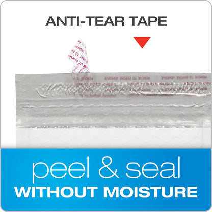 Quality Park Bubble Mailers, 6 x 9 Inch, White Poly Mailers, Padded Envelopes, Shipping Envelopes, Water Resistant, Self Seal, 50 Per Box (QUA85856), Plastic