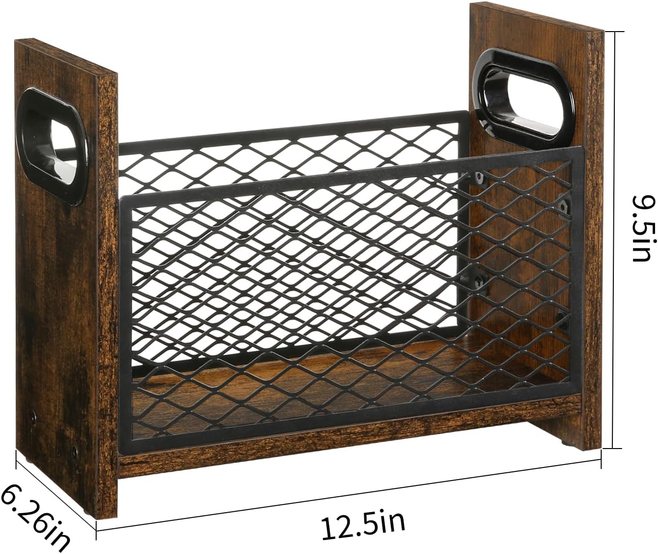 YINMIT Magazine Holder, Magazine Rack Floor, Magazine Storage Basket, File Holder Organizer, Folder Organizer for Magazines, Books, Newspapers, Tablets (Medium)