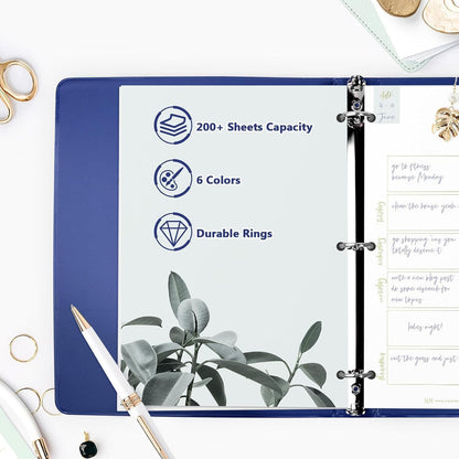 Trail Maker 1 inch Binders (50 Pack), 3 Ring Hardcover Binders in Bulk with Clear View Cover, Pockets for Classroom, Office, Portfolios | Bulk School, Teacher, Office Supplies (White Only Pack)
