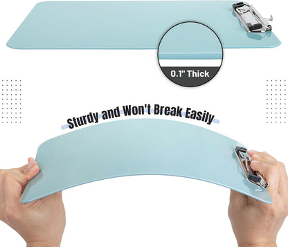 Mr. Pen- Plastic Clipboard, 12.5" x 9", 2 Pack, Clipboard Plastic, Low-Profile Metal Clip with Retractable Hanging Hole