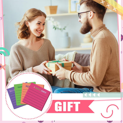 Yinder 48 Pcs Inspirational Sticky Notes Cute Motivational Sticky Notes Pad End of Year Employee Appreciation Gifts Bulk for Teacher Nurse Coworkers Office Supplies 3 x 3'' (Thank You,Dark Color)