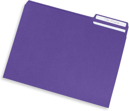 File Folder, 1/3 Cut Tab, Letter Size, Yellow, Great for Organizing and Easy File Storage, 100 Per Box