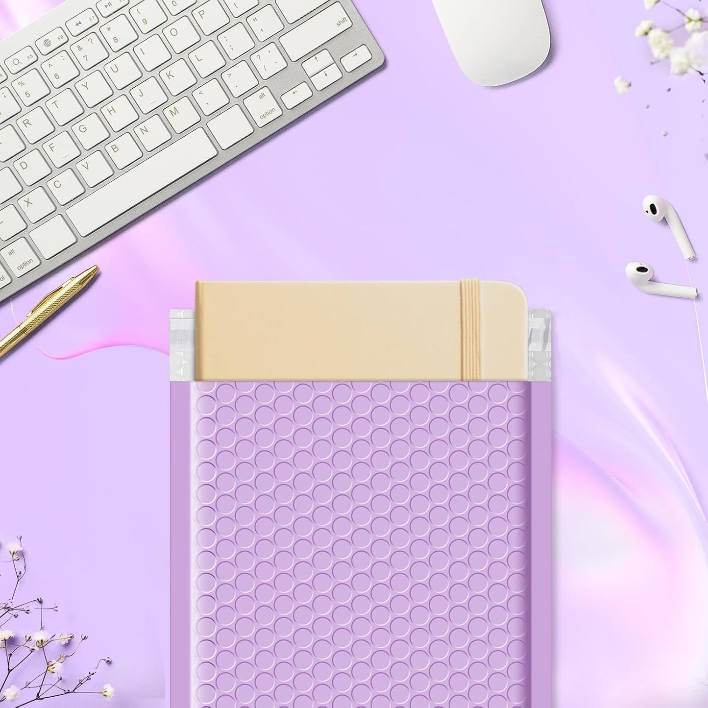 Fuxury Bubble Mailer 6x10" 100 Pack White Bubble Mailers Usable Size 6x9" Self Seal Padded Mailing Envelopes Opaque Bubble Padded Mailer for Small Business Mailing Jewelry Makeup Small Items