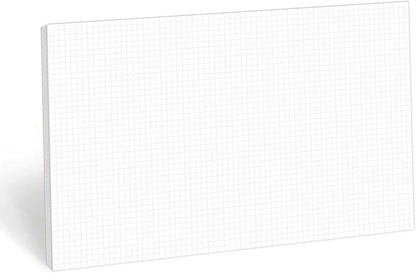 321Done Graph Paper Notepad - 50 Sheets (5.5" x 8.5") - 0.20" Grid Planning Note Pad - Thick Premium Paper - Made in USA - Plain White