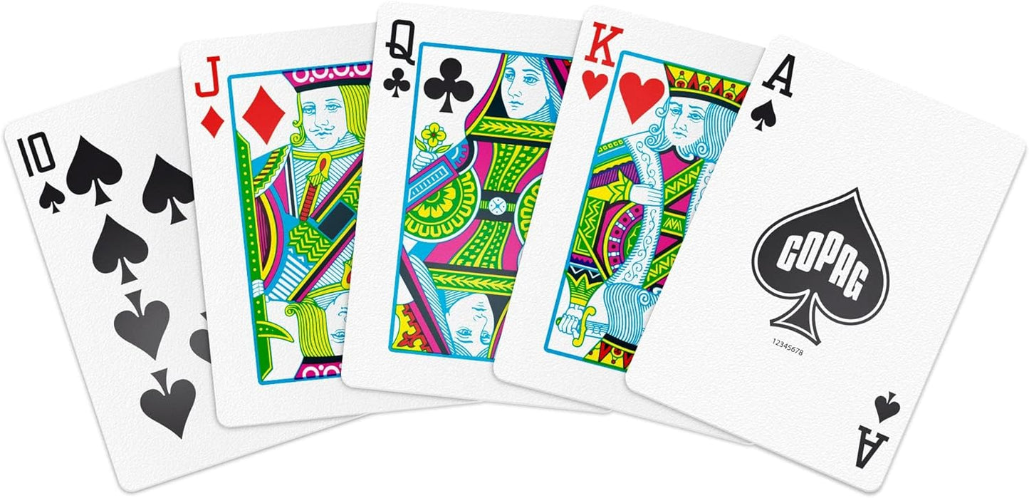 Copag 1546 Design 100% Plastic Playing Cards, Poker Size (Standard) Red/Blue (Jumbo Index, 6 Sets)