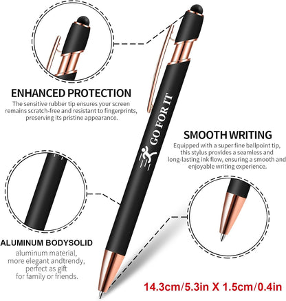 15 Pack Motivational Pen Set - Inspirational Quotes Retractable Ballpoint Pens for Office School Supplies, Encouragement Gifts for Women Men, Multicolor
